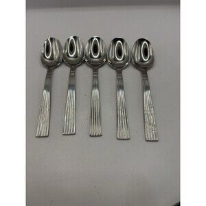 Wallace MANHATTAN 18/8 Stainless Steel Flatware 5Teaspoons  6 3/8"